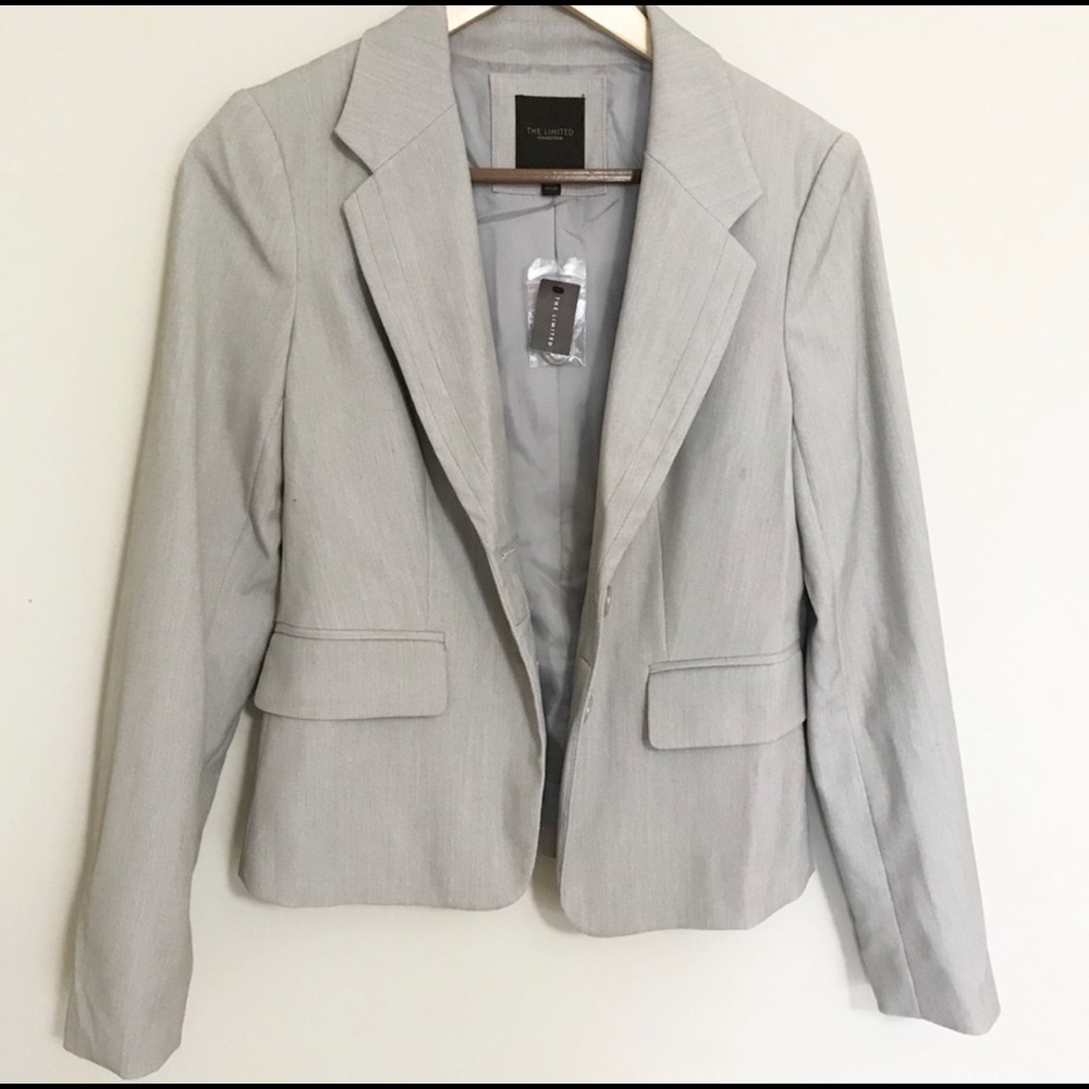 NWT Gray Stone Textured Woven Blazer Jacket 6